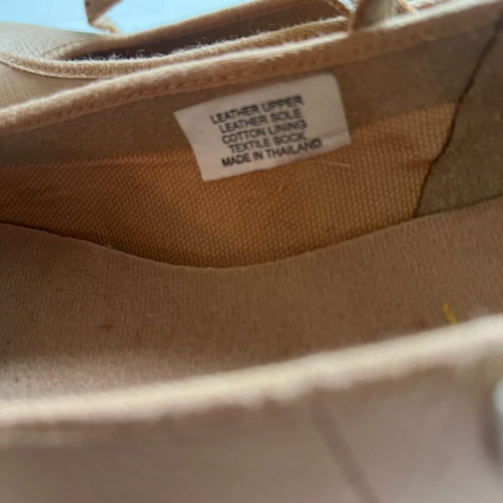 Bloch Ladies Tap- On Tan Leather MaryJane Tap soes size 71/2 - Picture 4 of 12